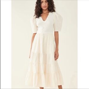 Ulla Johnson Rory mixed media cotton A-line dress size small